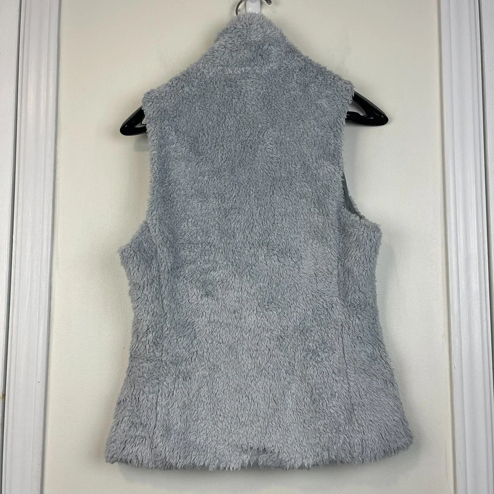 Patagonia‎ Los Gatos Fleece Vest Women Medium Gray Fuzzy Full Zip 25215FA15